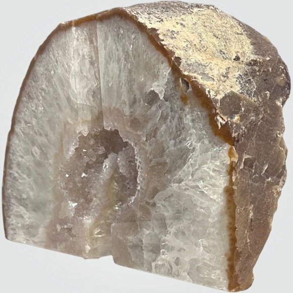 Agate Crystal bookends with Geode Center, Natural stone, Bookshelf Decor (DF) - Picture 11 of 12